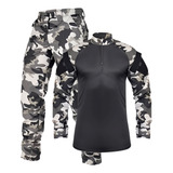Farda Completa Choque Black Combat Shirt + Calça 6 Bolsos