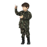 Farda Infantil Calça E Gandola Militar Camuflada Eb Atack