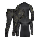 Fardamento Attacker Camisa E Calça Multicam Black