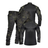 Fardamento Tático Camuflado Completo Camisa E Calça Safo