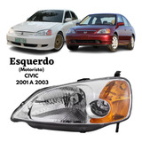 Farol Esquerdo Honda Civic 2001 2002 2003 Pisca Ambar Novo