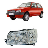 Farol Fiat Uno Mille Fire Economy Cromado 2004 Até 2013