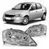 Farol Renault Logan 2013 2012 2011 Máscara Cromada 11 12 13