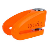 Fechadura De Disco Para Motocicleta Kovix Kvz1  Pino De Metal Polido  6 Mm  Laranja Fluorescente