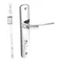 Fechadura Externa Cromada Popline Reta 40x53 Soprano Cor Prateado