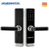 Fechadura Inteligente Wifi Biométrica Eletrônica Digital Touch Novadigital Sl06 Tuya Smart Life Preto Prata