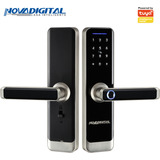 Fechadura Inteligente Wifi Biométrica Eletrônica Digital Touch Novadigital Sl06 Tuya Smart Life Preto Prata