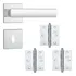 Fechadura Interna 813/35 C/ 3 Dobradiças Inox Cromado Stam