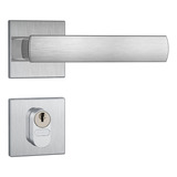 Fechadura Porta Externa 803 35 Escovado Roseta Aço Inox Stam