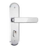 Fechadura Porta Externa Stam 1801/21 Inox Cromada Espelho Cor Cromado