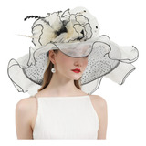  Feminino Organza Igreja Kentucky Derby Chapéu Nupcial Chá F
