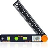 Ferramenta Digital Para Localizador De ângulo De 17 78 Cm 0 360  LED Transferidor Digital Com Níveis De Bolhas Horizontais Verticais E Régua  Ferramentas Precisas Para Carpinteiros  Trabalhadores De M