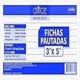 Ficha Pautada 3x5 127x76 Mm 100 Folhas  Jandaia  69742 77