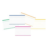 Ficha Pautada Blocada Borda Colorida 3x5 N 1 C  50 Folhas