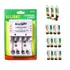 Filipini Kit 16 Pilhas Recarregáveis 12aa 4aaa Carregador Bivolt