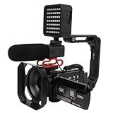 Filmadora Com Câmera De Vídeo 5k Com Zoom Digital 18x, Wifi, Câmera Multifuncional Para Vlogging, Filmagem Com Visão Noturna Ir