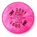Filtro 3m 2091 Para Partículas P100 De Cor Rosa