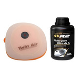 Filtro De Ar Crf 450 X R Twin Air + Oleo De Filtro R2 500ml 
