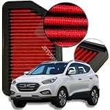 Filtro De Ar Esportivo Compatível Com Hyundai Ix35 Motor 2.0 16v Flex Ano 2010 A 2022 Lavável Reutilizável Gls 2wd Gl Launching Edition Manual Automatico