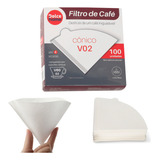 Filtro De Papel Para Café Pacote 100 Un V60  02   Dolce Home