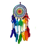 Filtro Dos Sonhos Pena Colorido Tie Dye Decoração Casa