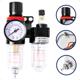 Filtro Eliminador De Água E Óleo Com Regulador Pressão 1 4 150 Psi Evotek Ferramentas