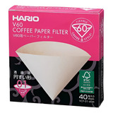 Filtro Natural Para Hario V60 01 Com 40 Unidades