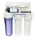 Filtro Osmose Reversa   4 Etapas 200gpd   30l h   Com Bomba