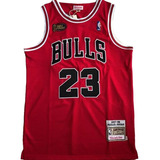 Finals Bulls 23# Michael J Retr Verm Camisa Basca