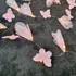 Fio De Luz Fada Flores E Borboletas Cor Rosa 20 Leds Pilha Luzes Branco Quente