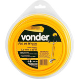 Fio De Nylon Para Roçadeira 3mm X 50m Quadrado Vonder Cor Amarelo