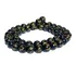 Fio De Pedra Obsidiana Negra Feng Shui Esfera Tamanho 8 Mm