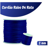 Fio De Seda Cordão Rabo De Rato 2mm Azul Royal Nybc Cor Azul Royal 207