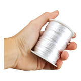 Fio De Seda   Cordão Rabo De Rato 2mm   Branco   Nybc Cor Branco  101 