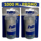 Fio Dental Hillo 1000 Metros Premium Encerado Kit 2 Rolos