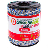 Fio Eletroplástico Aluminio 15x6 500m Para Cerca Rural Agro
