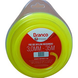 Fio Nylon Roçadeira Redondo 3 0mm Branco Rolo Com 35 Metros Cor Amarelo