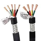 Fios E Cabos 4 5 Core 14 12AWG Shielded Cable Anti Interference 20AWG 18AWG Pure Copper RVVP Shielded Wire Control Cable 1 Meter Signal Wire Cabo Blindado De Par Trançado  Size   16 AWG 1meter  Colo