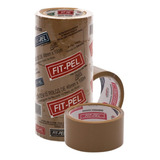 Fit pel Empacotamento 5 Unidades 48mmx100m Fita Adesiva Marrom 5 Rolos