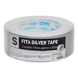 Fita Adesiva Reforçada Silver Tape Prata 48mm X 50 Metros
