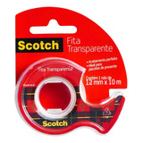 Fita Adesiva Transparente 12mm X 10m 3m Scotch C/ Dispenser