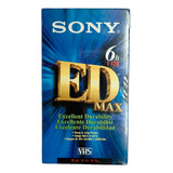 Fita Cassete Sony Ed Max Vhs T-120 Ep - 6h Lp: 4hrs Sp: 2hrs