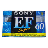 Fita Cassete Virgem 60 Minutos Sony Mod. Super Ef60