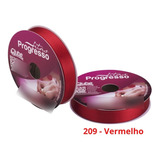 Fita Cetim N 5 22 Mm Rolo Com 50 Metros Progresso Cor 209 Vermelho