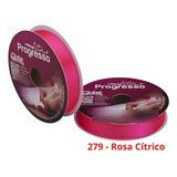 Fita Cetim N 5 22 Mm Rolo Com 50 Metros Progresso Cor 279 Rosa Cítrico