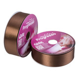 Fita Cetim Nº 9 38 Mm 50 Metros Progresso Varias Cores Cor 391 - Marrom