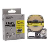 Fita Compativ Rotulador Epson Amarela 12mm Lw 300 400 Lc4ybw