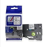 Fita Compatível TZ 231 Tze 231 Branca 12mm Para Rotulador Brother PT H105 PT H110 PT D210