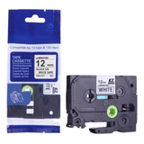 Fita Compativel Tze Tz 231 Rotulador Brother Branca 12mm Tz