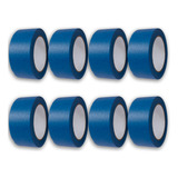 Fita Crepe Multiuso Azul Alta Fixação Kit 8 Unidades 